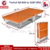 Thaibull รุ่น 2107 (PU) EZ-010 เตียงเสริมพับได้ เตียงนอน พร้อมเบาะรองนอน เตียงพับปรับระดับได้ เตียงหุ้มเบาะหนัง Foldable Portable Bed สีน้ำตาล