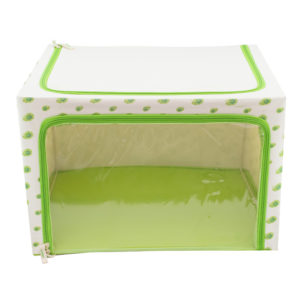 กล่องเก็บกล่อง กล่องเสื้อผ้า ผ้าห่ม กล่องเอนกประสงค์ ลายหอยทาก แบบทรงแข็งแรง – สีเขียว